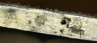 Мастер-ювелир Ратков Григорий Степанович
Старинная икона "Тихвинская Богоматерь с предстоящими" в окладе в стиле раннего классицизма - фото 5