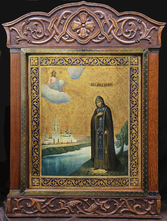 Старинная икона "Преподобная Анна Кашинская"