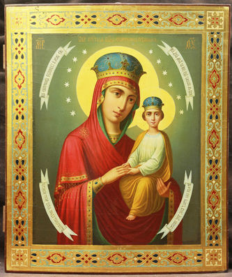 Старинная икона Богоматери "Споручница грешных" - фото 2