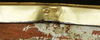 Фабрика Алексеева И.А. (1876-1912)
Старинная икона "Казанская Богоматерь" в окладе с цветочным узором - фото 5