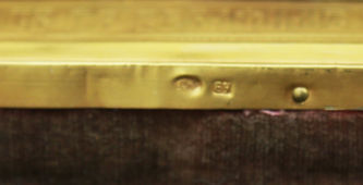 Старинная икона "Серафим Саровский" в окладе с эмалью и гильошированным фоном - фото 5