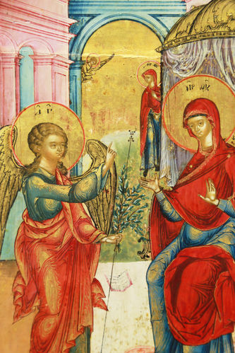 Старинная икона "Благовещение" - фото 2