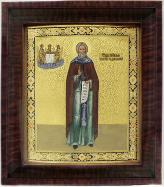 Старинная икона "Преподобный Сергий Радонежский в рост" - фото 4