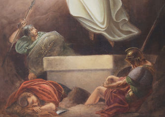 Старинная икона "Воскресение Христа (Восстание из гроба)" - фото 3