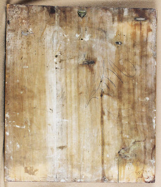 Старинная икона Святые Пантелеймон, Ефим, Николай, Евдокия - фото 5